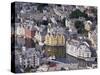 Aerial View over River Running Through Central Alesund, Norway, Scandinavia, Europe-null-Stretched Canvas