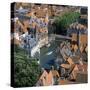 Aerial View over Rozenhoedkaai and Roof-Tops from the Belfry-Stuart Black-Stretched Canvas