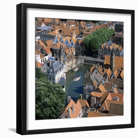 Aerial View over Rozenhoedkaai and Roof-Tops from the Belfry-Stuart Black-Framed Photographic Print