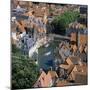 Aerial View over Rozenhoedkaai and Roof-Tops from the Belfry-Stuart Black-Mounted Photographic Print