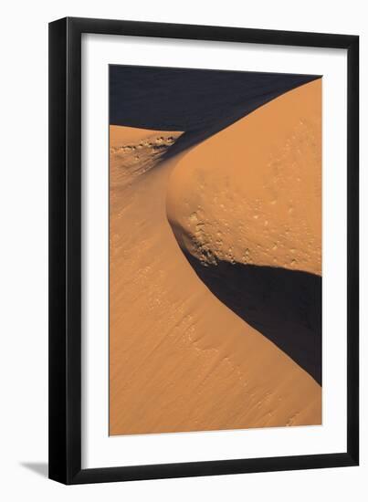 Aerial view over Sossusvlei sand dunes in Namib-Naukluft National Park, Namibia-Brenda Tharp-Framed Photographic Print