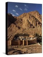 Aerial View over St. Catherines Monastery, UNESCO World Heritage Site, Egypt, Sinai-Julia Bayne-Stretched Canvas