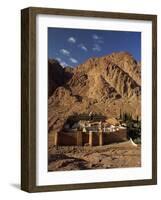 Aerial View over St. Catherines Monastery, UNESCO World Heritage Site, Egypt, Sinai-Julia Bayne-Framed Photographic Print