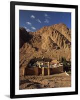 Aerial View over St. Catherines Monastery, UNESCO World Heritage Site, Egypt, Sinai-Julia Bayne-Framed Photographic Print