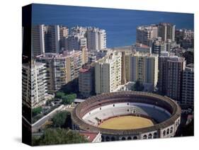 Aerial View Over the Bullring and City, Malaga, Costa Del Sol, Spain, Mediterranean-Oliviero Olivieri-Stretched Canvas
