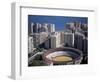 Aerial View Over the Bullring and City, Malaga, Costa Del Sol, Spain, Mediterranean-Oliviero Olivieri-Framed Photographic Print