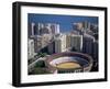 Aerial View Over the Bullring and City, Malaga, Costa Del Sol, Spain, Mediterranean-Oliviero Olivieri-Framed Photographic Print