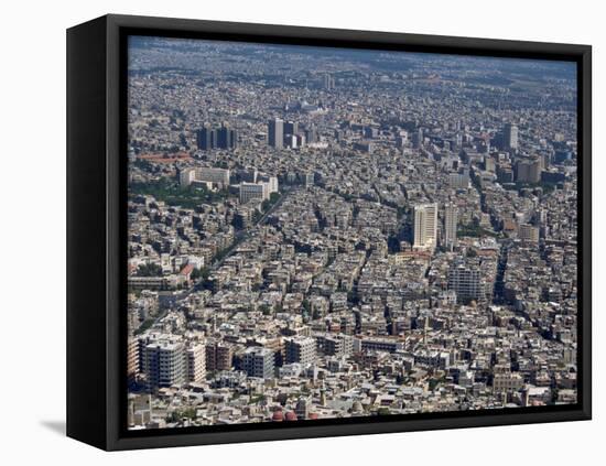 Aerial View over the City of Damascus, Syria, Middle East-Waltham Tony-Framed Stretched Canvas