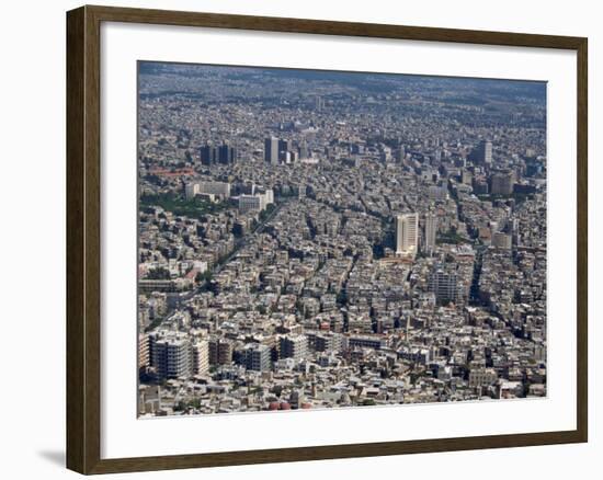 Aerial View over the City of Damascus, Syria, Middle East-Waltham Tony-Framed Photographic Print