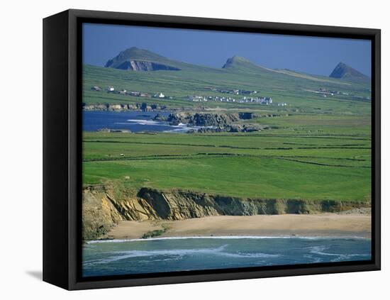 Aerial View over the Dingle Peninsula, County Kerry, Munster, Republic of Ireland, Europe-Maxwell Duncan-Framed Stretched Canvas