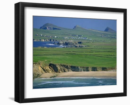 Aerial View over the Dingle Peninsula, County Kerry, Munster, Republic of Ireland, Europe-Maxwell Duncan-Framed Photographic Print