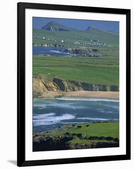 Aerial View over the Dingle Peninsula, County Kerry, Munster, Republic of Ireland, Europe-Maxwell Duncan-Framed Photographic Print