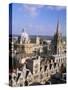 Aerial View Over the Dome of the Radcliffe Camera and a Spire of an Oxford College, England, UK-Nigel Francis-Stretched Canvas