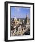 Aerial View Over the Dome of the Radcliffe Camera and a Spire of an Oxford College, England, UK-Nigel Francis-Framed Photographic Print