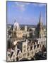 Aerial View Over the Dome of the Radcliffe Camera and a Spire of an Oxford College, England, UK-Nigel Francis-Mounted Photographic Print