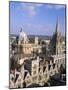 Aerial View Over the Dome of the Radcliffe Camera and a Spire of an Oxford College, England, UK-Nigel Francis-Mounted Photographic Print