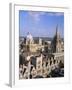 Aerial View Over the Dome of the Radcliffe Camera and a Spire of an Oxford College, England, UK-Nigel Francis-Framed Photographic Print