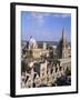 Aerial View Over the Dome of the Radcliffe Camera and a Spire of an Oxford College, England, UK-Nigel Francis-Framed Photographic Print