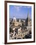 Aerial View Over the Dome of the Radcliffe Camera and a Spire of an Oxford College, England, UK-Nigel Francis-Framed Photographic Print