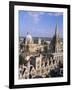 Aerial View Over the Dome of the Radcliffe Camera and a Spire of an Oxford College, England, UK-Nigel Francis-Framed Photographic Print