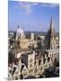 Aerial View Over the Dome of the Radcliffe Camera and a Spire of an Oxford College, England, UK-Nigel Francis-Mounted Photographic Print