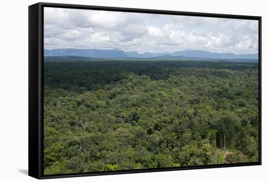 Aerial View over the Rainforest of Guyana, South America-Mick Baines & Maren Reichelt-Framed Stretched Canvas