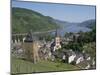 Aerial View over the Town of Bacharach and the Rhine River, Rhineland, Germany, Europe-Hans Peter Merten-Mounted Photographic Print