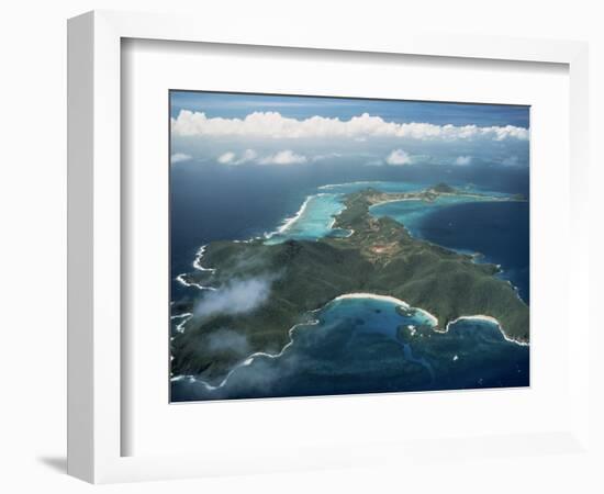 Aerial View over Tropical Island, Tobago, West Indies, Caribbean, Central America-Woolfitt Adam-Framed Photographic Print