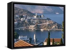 Aerial View over Yalos, Symi, Dodecanese Islands, Greek Islands, Greece, Europe-Stanley Storm-Framed Stretched Canvas
