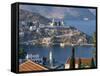 Aerial View over Yalos, Symi, Dodecanese Islands, Greek Islands, Greece, Europe-Stanley Storm-Framed Stretched Canvas