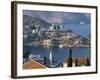 Aerial View over Yalos, Symi, Dodecanese Islands, Greek Islands, Greece, Europe-Stanley Storm-Framed Photographic Print