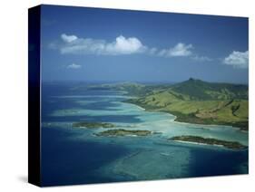 Aerial View over Yasawa Island, Fiji, Pacific Islands, Pacific-Strachan James-Stretched Canvas