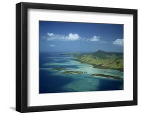 Aerial View over Yasawa Island, Fiji, Pacific Islands, Pacific-Strachan James-Framed Photographic Print