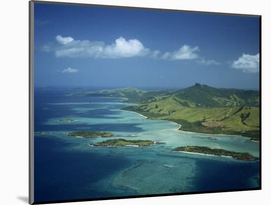 Aerial View over Yasawa Island, Fiji, Pacific Islands, Pacific-Strachan James-Mounted Photographic Print
