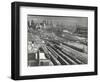 Aerial View Overlooking Network of Tracks for 20 Major Railroads Converging on Union Station-Andreas Feininger-Framed Photographic Print