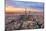 Aerial View Paris at Sunset-null-Mounted Art Print