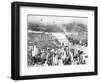 Aerial View Planes and Lower New York City-null-Framed Photographic Print