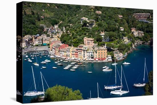 Aerial View, Portofino, Liguria, Italy, Europe-Peter Groenendijk-Stretched Canvas