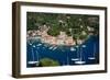 Aerial View, Portofino, Liguria, Italy, Europe-Peter Groenendijk-Framed Photographic Print