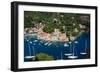 Aerial View, Portofino, Liguria, Italy, Europe-Peter Groenendijk-Framed Photographic Print