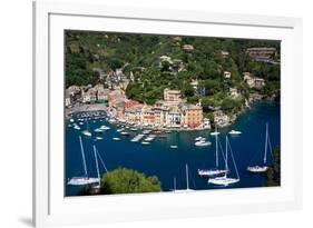 Aerial View, Portofino, Liguria, Italy, Europe-Peter Groenendijk-Framed Photographic Print