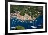 Aerial View, Portofino, Liguria, Italy, Europe-Peter Groenendijk-Framed Photographic Print