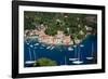 Aerial View, Portofino, Liguria, Italy, Europe-Peter Groenendijk-Framed Photographic Print