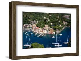Aerial View, Portofino, Liguria, Italy, Europe-Peter Groenendijk-Framed Photographic Print