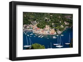 Aerial View, Portofino, Liguria, Italy, Europe-Peter Groenendijk-Framed Premium Photographic Print