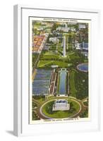 Aerial View, Reflecting Pool, Mall, Washington, D.C.-null-Framed Art Print