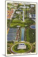 Aerial View, Reflecting Pool, Mall, Washington, D.C.-null-Mounted Art Print