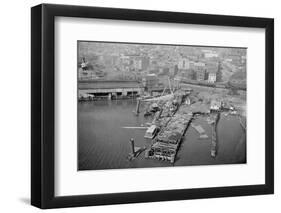 Aerial View Showing Damage from Hurricane-null-Framed Photographic Print