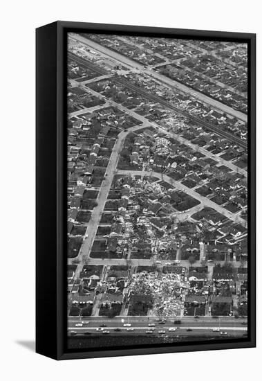 Aerial View Shows Tornado's Path-null-Framed Stretched Canvas