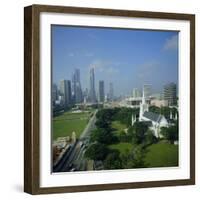 Aerial View, Singapore, Asia-David Lomax-Framed Photographic Print